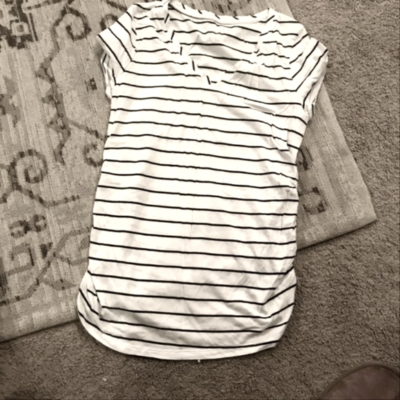 NWOT CUTE STRIPED MATERNITY SHIRT - Picture 1 of 1